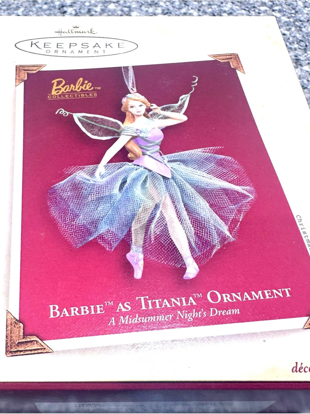 Hallmark Barbie Titania Ornament - Pink, Purple, Blue, White